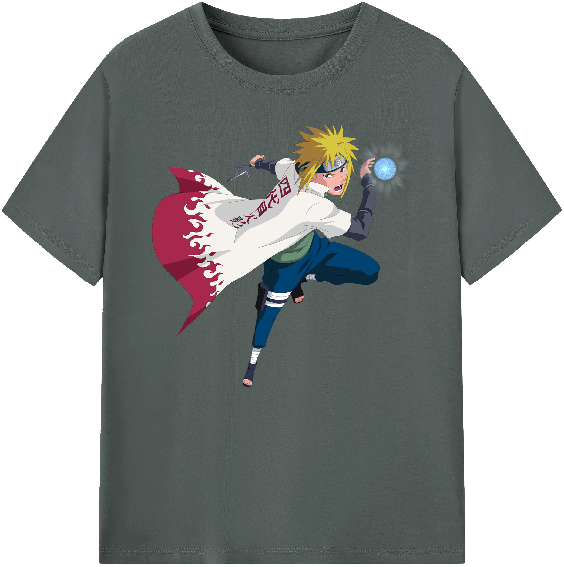 （画像用） NARUTO -ナルト- 波風 ミナト Namikaze Minato 綿100％ メンズ半袖Tシャツ｜肌触りやわらか＆通気性